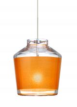 Besa Lighting X-PIC6GD-SN-L - Besa Pendant For Multiport Canopy Pica 6 Satin Nickel Gold Sand 1x50W Halogen, 15Ft.