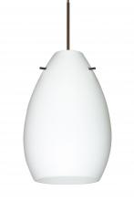 Besa Lighting XP-171307-BR-L - Besa Pendant Pera 6 Bronze Opal Matte 1x50W Halogen, 15Ft. Cord