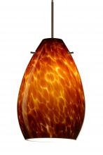 Besa Lighting XP-171318-BR-L - Besa Pendant Pera 6 Bronze Amber Cloud 1x50W Halogen, 15Ft. Cord