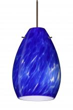 Besa Lighting XP-171386-BR-L - Besa Pendant Pera 6 Bronze Blue Cloud 1x50W Halogen, 15Ft. Cord