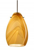 Besa Lighting XP-1713HN-BR-L - Besa Pendant Pera 6 Bronze Honey 1x50W Halogen, 15Ft. Cord