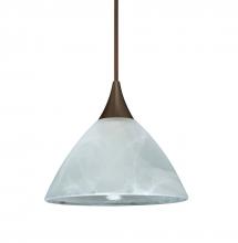 Besa Lighting XP-174352-LED-BR-L - Besa Pendant Domi Bronze Marble 1x5W LED, 15Ft. Cord