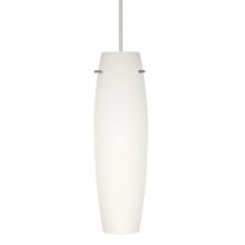 Besa Lighting XP-412107-SN-277 - Besa Tu Tu Pendant, Opal Matte, Satin Nickel, 1x50W Halogen, 277V