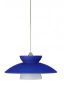  X-271823-LED-SN - Besa Pendant For Multiport Canopy Trilo 7 Satin Nickel Blue Matte 1x5W LED