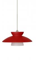  X-271831-LED-SN - Besa Pendant For Multiport Canopy Trilo 7 Satin Nickel Red Matte 1x5W LED