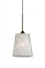  X-5125GL-BR - Besa Pendant For Multiport Canopy Nico 4 Bronze Stone Glitter 1x35W Halogen