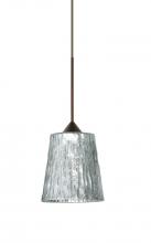  X-5125SF-BR - Besa Pendant For Multiport Canopy Nico 4 Bronze Stone Silver Foil 1x35W Halogen