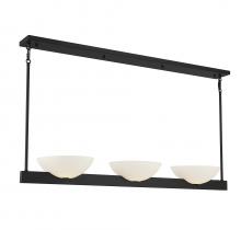  1-1614-3-89 - Fallon 3-Light Linear Chandelier in Matte Black