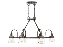  1-3502-6-13 - Portsmouth 6-Light Outdoor Linear Chandelier in English Bronze