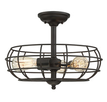  1-8075-3-13 - Scout 3-Light Ceiling Light in English Bronze