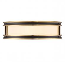  6-1822-4-143 - Alberti 4-Light Ceiling Light in Matte Black with Warm Brass Accents