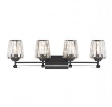  8-6001-4-BK - Garnet 4-Light Bathroom Vanity Light in Matte Black