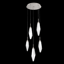  CHB0050-05-BS-CC-C01-L3-RTS - Rock Crystal Round Pendant Chandelier - Quick Ship