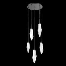  CHB0050-05-MB-CC-C01-L3-RTS - Rock Crystal Round Pendant Chandelier - Quick Ship