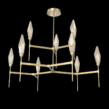  CHB0050-54-GB-CB-001-L3 - Rock Crystal Round Belvedere Chandelier-54-Gilded Brass