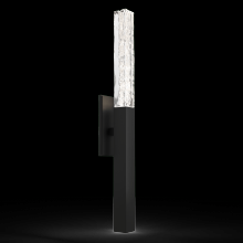  IDB0060-26-MB-GC-L3-RTS - Axis Indoor Sconce - 26-Matte Black-Clear Textured Cast Glass-Ready to Ship