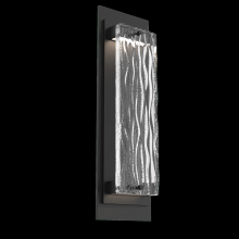  ODB0090-01-TB-TT-L2 - Tabulo Outdoor Sconce (M)-Textured Black-Tidal Cast Glass