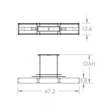  PLB0026-0F-BS-BG-001-E2 - Urban Loft Parallel Linear Suspension-0D-Metallic Beige Silver