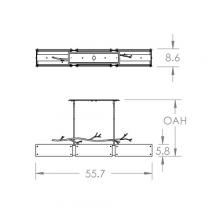  PLB0032-0C-FB-IW-001-E2 - Ironwood Linear Suspension-0C-Flat Bronze