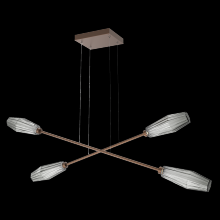  PLB0049-M2-BB-S-CA1-L3 - Aalto Double Moda-Burnished Bronze-Smoke Blown Glass-Stainless Cable-LED 3000K