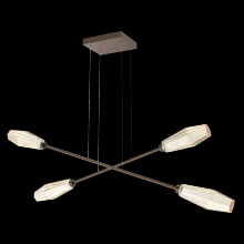  PLB0049-M2-FB-A-CA1-L1 - Aalto Double Moda-Flat Bronze-Amber Blown Glass-Stainless Cable-LED 2700K