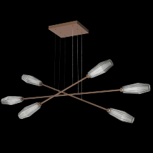  PLB0049-M3-BB-S-CA1-L1 - Aalto Triple Moda-Burnished Bronze-Smoke Blown Glass-Stainless Cable-LED 2700K