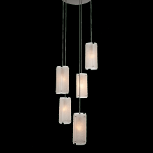 Hammerton CHB0044-11-GB-FG-C01-E2 - Textured Glass Round 11pc Multi-Pendant