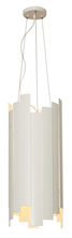 Stone Lighting CH517WHCF26 - Chandelier Panels White Lens White Cord & Canopy Compact Fluorescent 26W