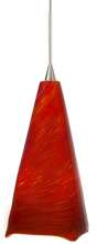  PD166RDSNX3M - Pendant Swirl Red Satin Nickel GY6.35 Xenon 35W Monopoint Canopy