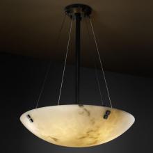 Justice Design Group FAL-9664-35-MBLK-F1-LED-6000 - 36" Pendant Bowl w/ Pair Cylindrical Finials