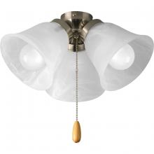  P2642-09WB - AirPro Collection Three-Light Ceiling Fan Light