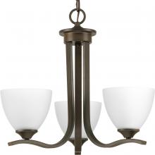  P400062-020 - Laird Collection Three-Light Antique Bronze Etched Glass Traditional Chandelier Light