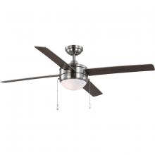 Progress P250089-009-WB - McLennan II Collection 52 in. Four-Blade Brushed Nickel Transitional Ceiling Fan with LED Light Kit