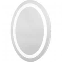  P300456-030-30 - Captarent Collection 22x28 in. Oval Illuminated Integrated LED White Modern Mirror
