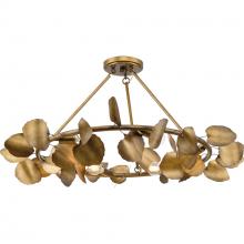  P350263-204 - Laurel Collection 28 in. Six-Light Gold Ombre Transitional Flush Mount