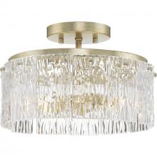  P350268-176 - Chevall Collection Two-Light 12.62 in. Gilded Silver Modern Organic Flush Mount Light