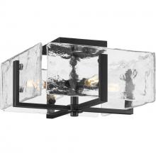  P350271-31M - Rivera Collection Four-Light 13 in. Matte Black Luxe Industrial Flush Mount