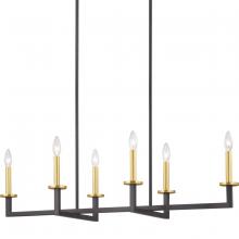  P400114-143 - Blakely Collection Six-Light Graphite Modern Chandelier Light