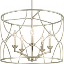  P400178-134 - Landree Collection Five-Light Silver Ridge Luxe Chandelier Light