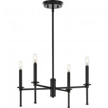  P400293-31M - Elara Collection Four-Light New Traditional Matte Black  Chandelier Light