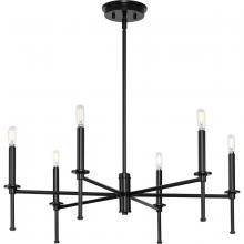  P400294-31M - Elara Collection Six-Light New Traditional Matte Black  Chandelier Light