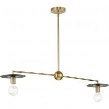  P400336-109 - Trimble Collection Two-Light Brushed Bronze Linear Chandelier