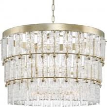  P400368-176 - Chevall Collection Nine-Light Gilded Silver Modern Organic Chandelier