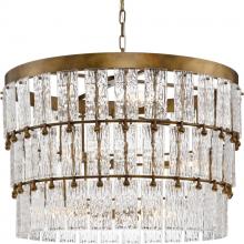  P400368-204 - Chevall Collection Nine-Light Gold Ombre Modern Organic Chandelier