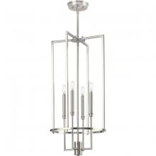  P500363-009 - Elara Collection Four-Light New Traditional Brushed Nickel  Chandelier Foyer Light
