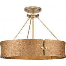  P500437-205 - Lusail Collection Four-Light Soft Gold Luxe Industrial Pendant