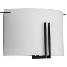  P710118-31M - Modern Glass Sconce Two-Light Matte Black Wall Sconce
