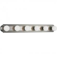  P3026-09 - Broadway Collection Six-Light Brushed Nickel Traditional Bath Vanity Light