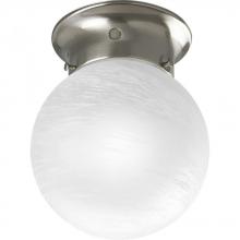  P3401-09 - Glass Globes Collection 6" One-Light Close-to-Ceiling