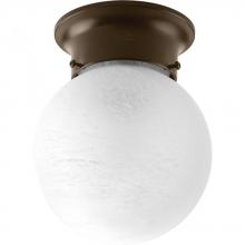  P3401-20 - Glass Globes Collection 6" One-Light Close-to-Ceiling